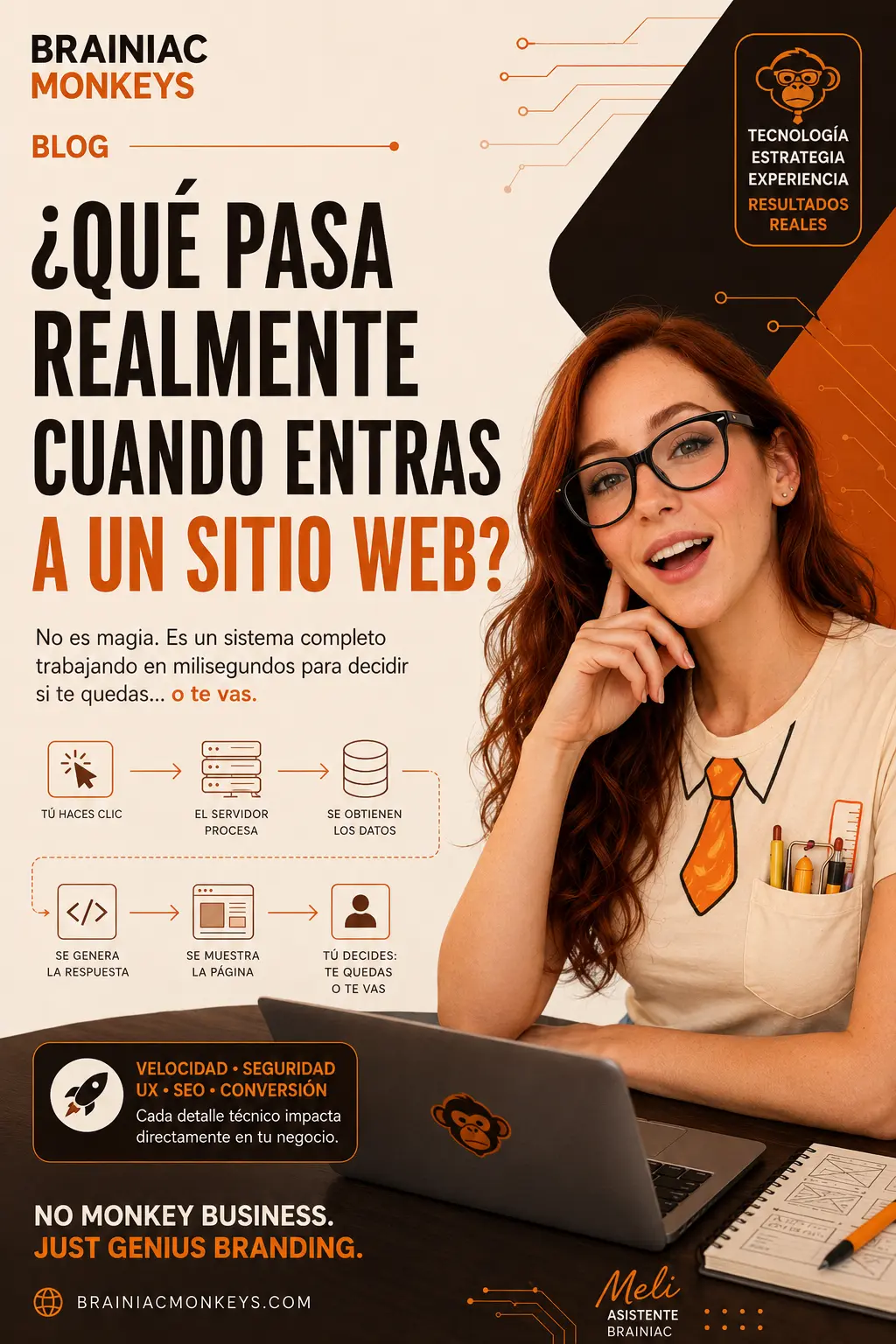 Imagen destacada del blog como funciona una página web explicado por brainiac monkeys