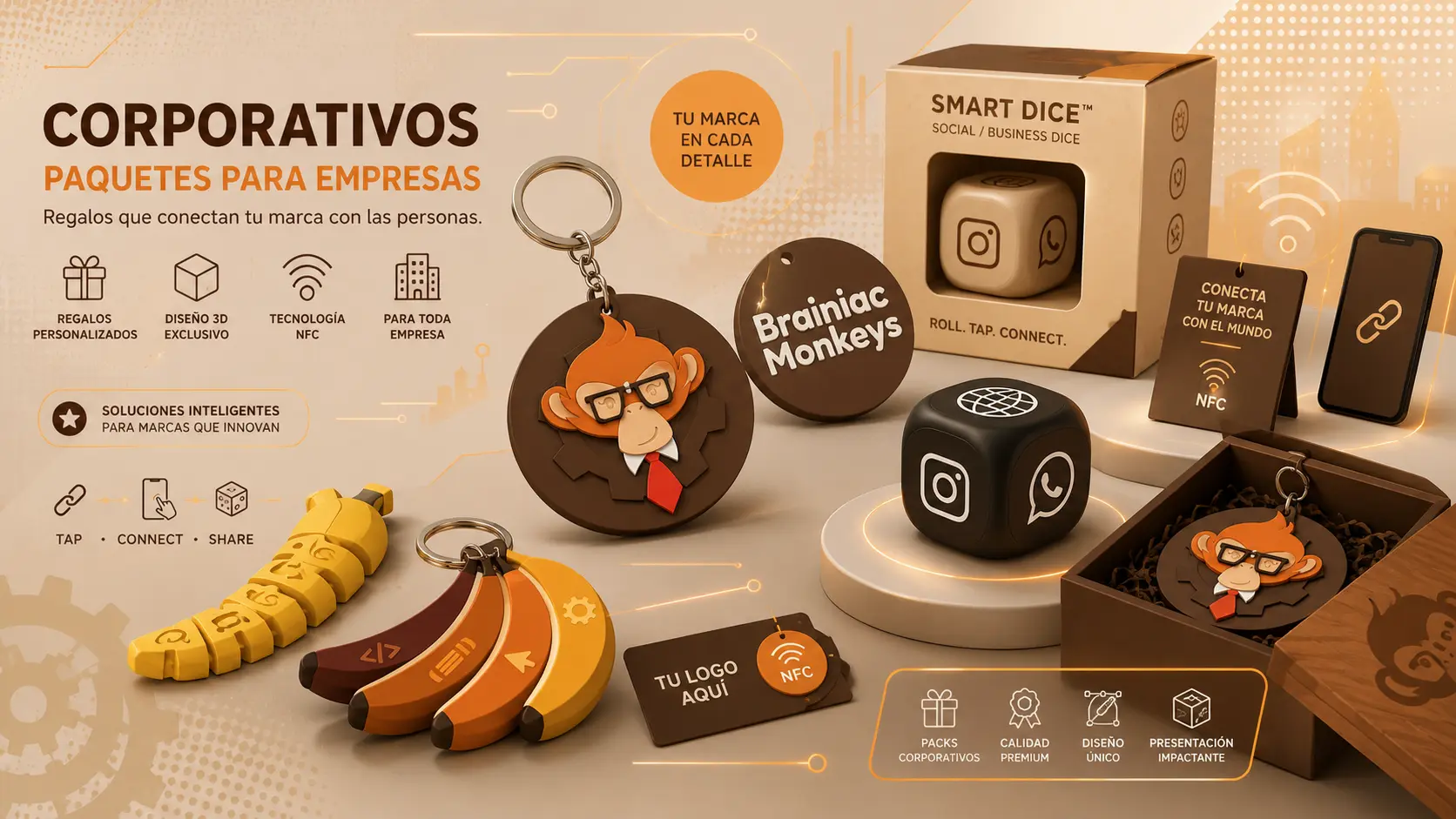 Kits Corporativos Inteligentes Brainiac Monkeys